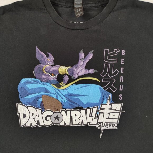 Dragon Ball Z Beerus Black Graphic T Shirt Sz L - Picture 3 of 9